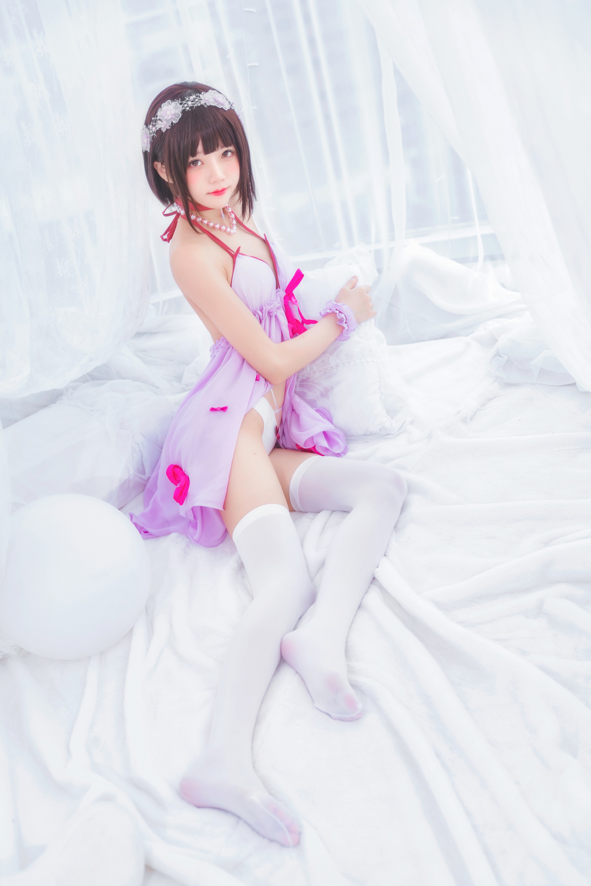 图片[1]-桜桃喵 – NO.031 加藤惠 小睡裙 [38P]-XikXak